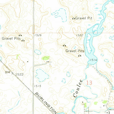 United States Geological Survey Edmore, ND (1972, 24000-Scale) digital map