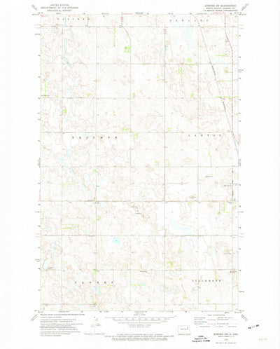 United States Geological Survey Edmore SW, ND (1972, 24000-Scale) digital map