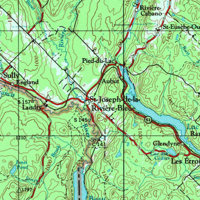 United States Geological Survey Edmundston, ME (1962, 250000-Scale) digital map