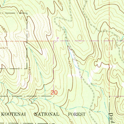 United States Geological Survey Edna Mountain, MT (1963, 24000-Scale) digital map