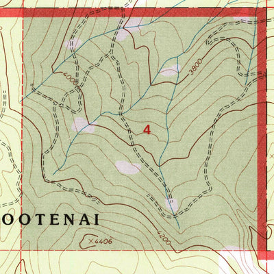 United States Geological Survey Edna Mountain, MT (1997, 24000-Scale) digital map