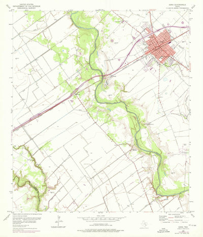 United States Geological Survey Edna, TX (1952, 24000-Scale) digital map