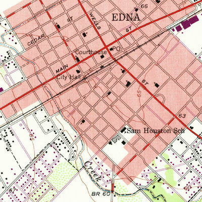 United States Geological Survey Edna, TX (1952, 24000-Scale) digital map