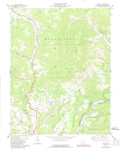United States Geological Survey Edray, WV (1974, 24000-Scale) digital map