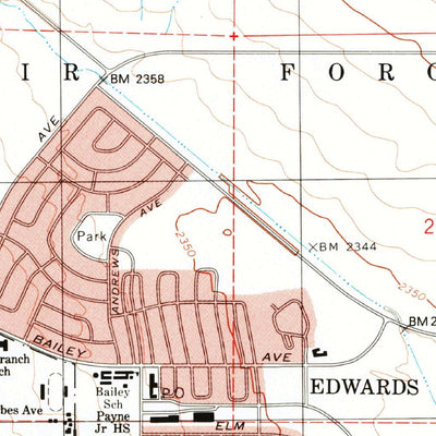 United States Geological Survey Edwards, CA (1992, 24000-Scale) digital map