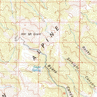 United States Geological Survey Edwards Creek Valley, NV (1983, 100000-Scale) digital map