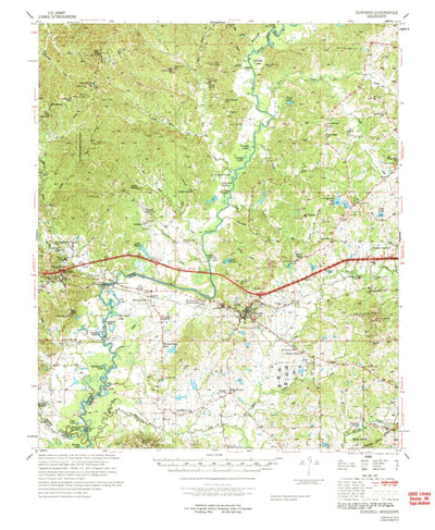 United States Geological Survey Edwards, MS (1975, 62500-Scale) digital map