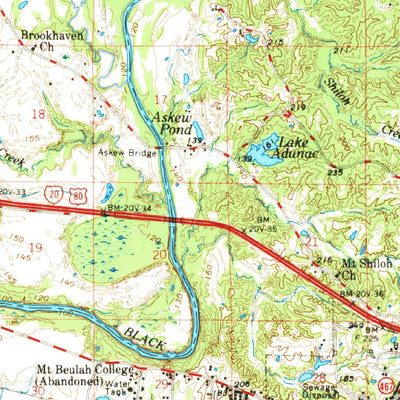 United States Geological Survey Edwards, MS (1975, 62500-Scale) digital map