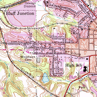 United States Geological Survey Edwardsville, IL (1954, 24000-Scale) digital map