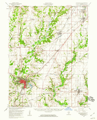 United States Geological Survey Edwardsville, IL (1954, 62500-Scale) digital map