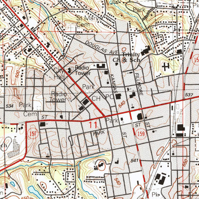 United States Geological Survey Edwardsville, IL (1991, 24000-Scale) digital map