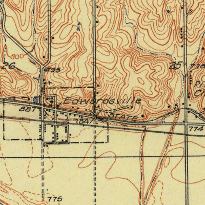 United States Geological Survey Edwardsville, KS (1934, 24000-Scale) digital map