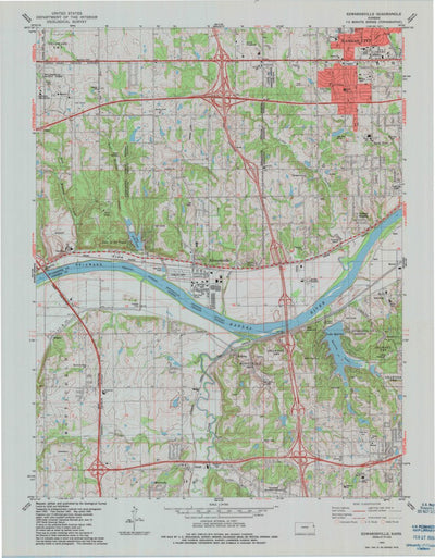 United States Geological Survey Edwardsville, KS (1984, 24000-Scale) digital map