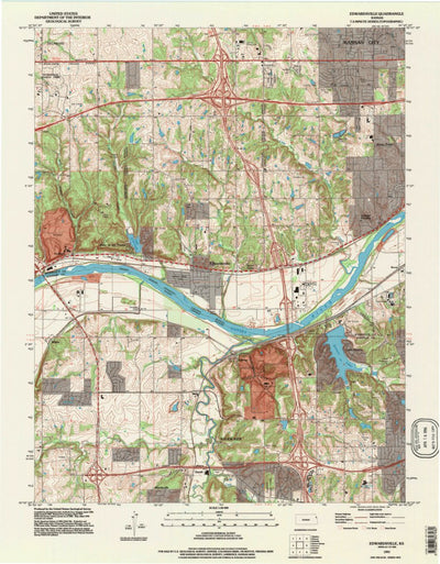 United States Geological Survey Edwardsville, KS (1991, 24000-Scale) digital map