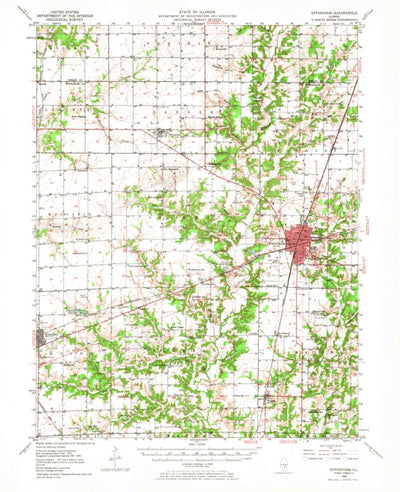 United States Geological Survey Effingham, IL (1950, 62500-Scale) digital map