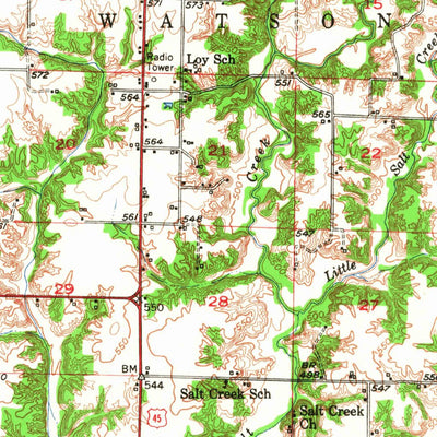 United States Geological Survey Effingham, IL (1950, 62500-Scale) digital map