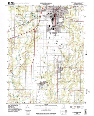 United States Geological Survey Effingham South, IL (1998, 24000-Scale) digital map