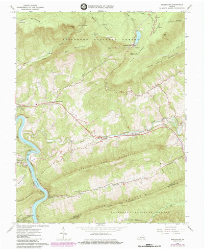 United States Geological Survey Eggleston, VA (1965, 24000-Scale) digital map