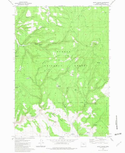 United States Geological Survey Egypt Canyon, OR (1981, 24000-Scale) digital map