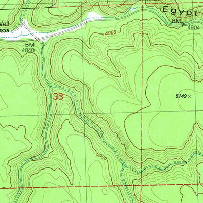 United States Geological Survey Egypt Canyon, OR (1981, 24000-Scale) digital map