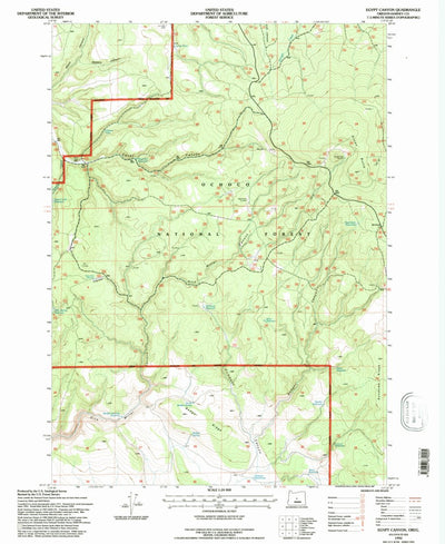 United States Geological Survey Egypt Canyon, OR (1992, 24000-Scale) digital map