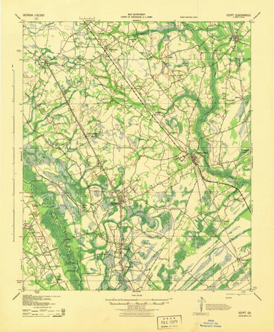 United States Geological Survey Egypt, GA (1943, 62500-Scale) digital map