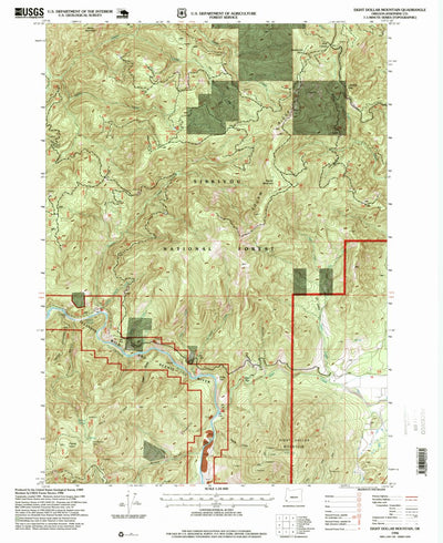 United States Geological Survey Eight Dollar Mountain, OR (1996, 24000-Scale) digital map
