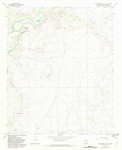 United States Geological Survey Eighteenmile Hill, NM (1967, 24000-Scale) digital map
