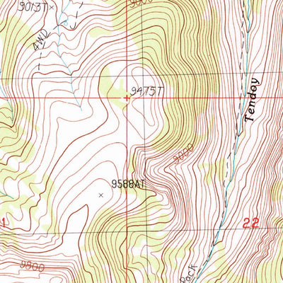 United States Geological Survey Eighteenmile Peak, MT-ID (1987, 24000-Scale) digital map