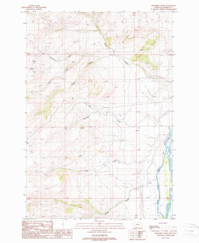 United States Geological Survey Eightmile Creek, MT (1988, 24000-Scale) digital map