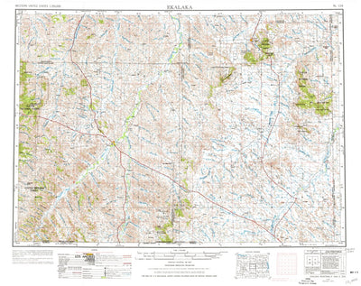 United States Geological Survey Ekalaka, MT-SD-ND-WY (1954, 250000-Scale) digital map