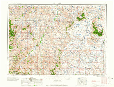 United States Geological Survey Ekalaka, MT-SD-ND-WY (1965, 250000-Scale) digital map