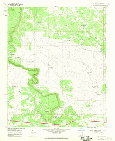 United States Geological Survey El Cabo, NM (1966, 24000-Scale) digital map