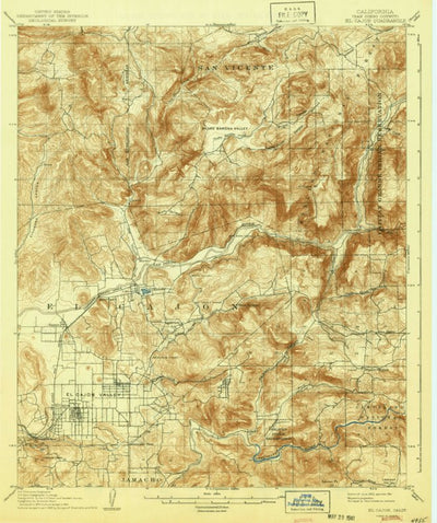 United States Geological Survey El Cajon, CA (1903, 62500-Scale) digital map
