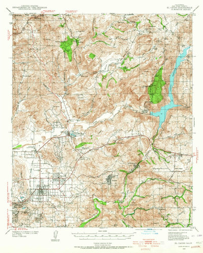 United States Geological Survey El Cajon, CA (1939, 62500-Scale) digital map