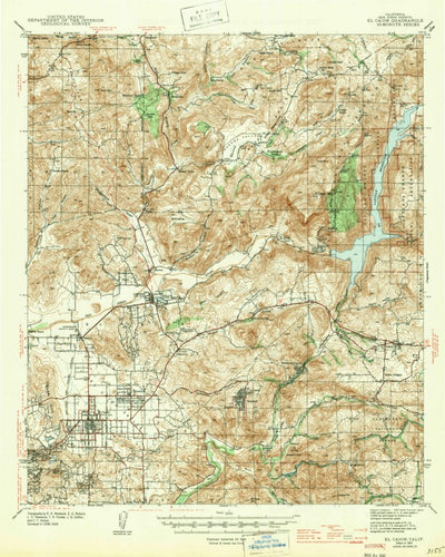 United States Geological Survey El Cajon, CA (1947, 62500-Scale) digital map