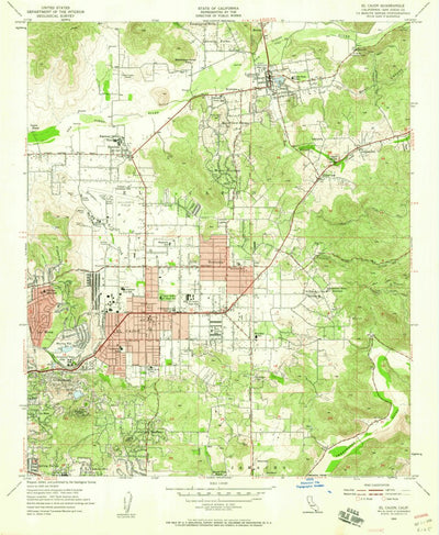 United States Geological Survey El Cajon, CA (1955, 24000-Scale) digital map