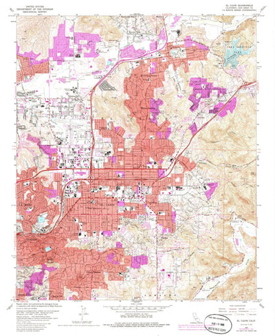 United States Geological Survey El Cajon, CA (1967, 24000-Scale) digital map