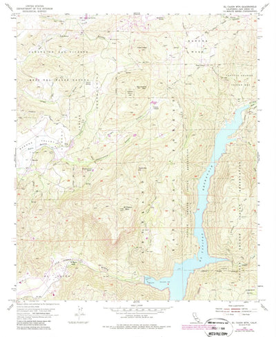 United States Geological Survey El Cajon Mountain, CA (1955, 24000-Scale) digital map