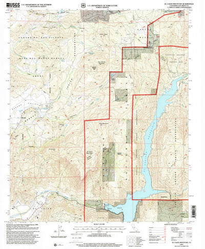 United States Geological Survey El Cajon Mountain, CA (1997, 24000-Scale) digital map