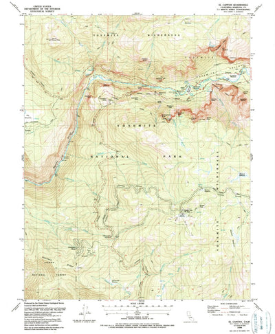 United States Geological Survey El Capitan, CA (1990, 24000-Scale) digital map