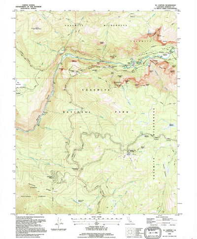 United States Geological Survey El Capitan, CA (1992, 24000-Scale) digital map