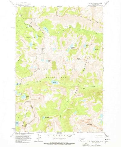 United States Geological Survey El Capitan, MT-ID (1964, 24000-Scale) digital map
