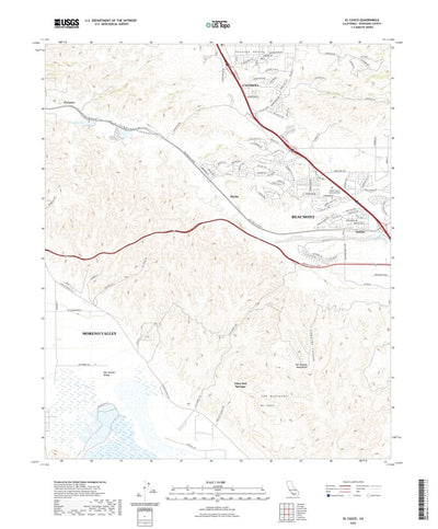 United States Geological Survey El Casco, CA (2022, 24000-Scale) digital map