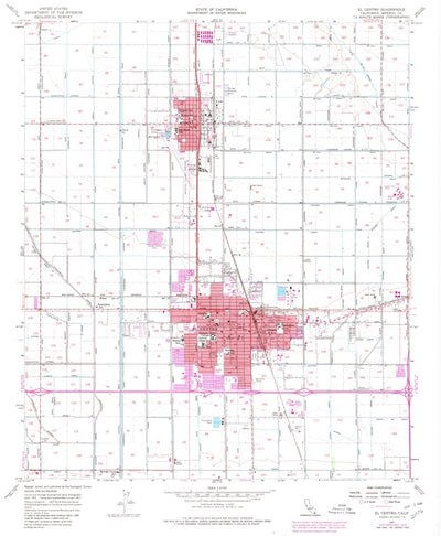 United States Geological Survey El Centro, CA (1957, 24000-Scale) digital map