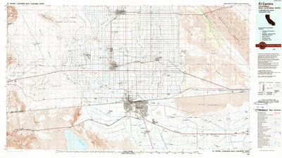 United States Geological Survey El Centro, CA (1989, 100000-Scale) digital map