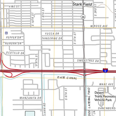 United States Geological Survey El Centro, CA (2012, 24000-Scale) digital map