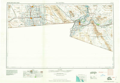 United States Geological Survey El Centro, CA-AZ (1961, 250000-Scale) digital map