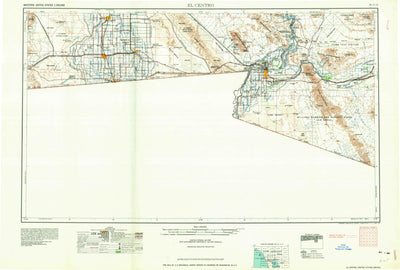 United States Geological Survey El Centro, CA-AZ (1964, 250000-Scale) digital map