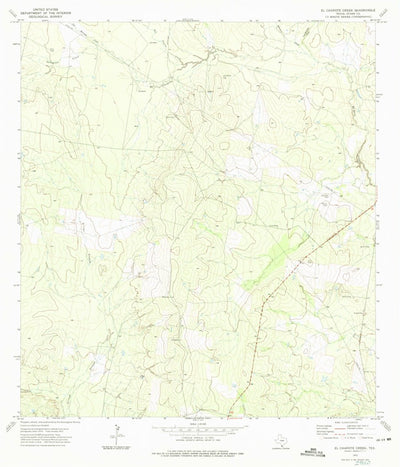 United States Geological Survey El Chapote Creek, TX (1972, 24000-Scale) digital map